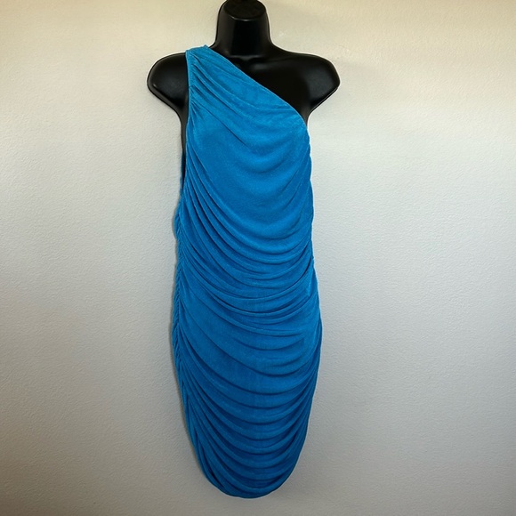 Princess Polly Lioness The Goddess Asymmetric One Shoulder Ruched Mini Dress - Picture 6 of 12